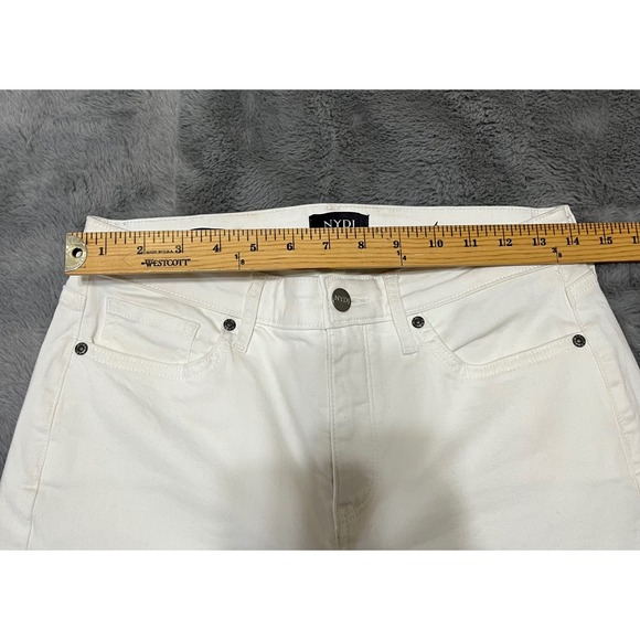 NYDJ Optic White Wide Leg Crop Jeans Womens Size 8 Lift Tuck Technology - Picture 7 of 9